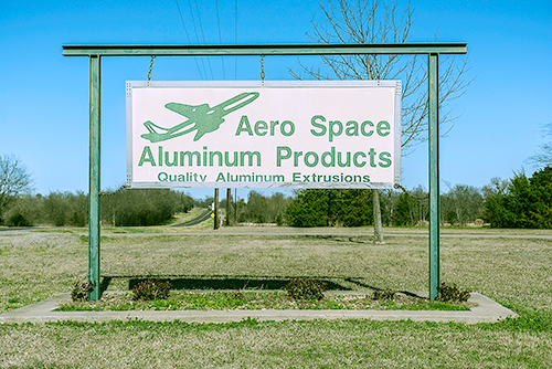 Aero Space Aluminum Products Sign